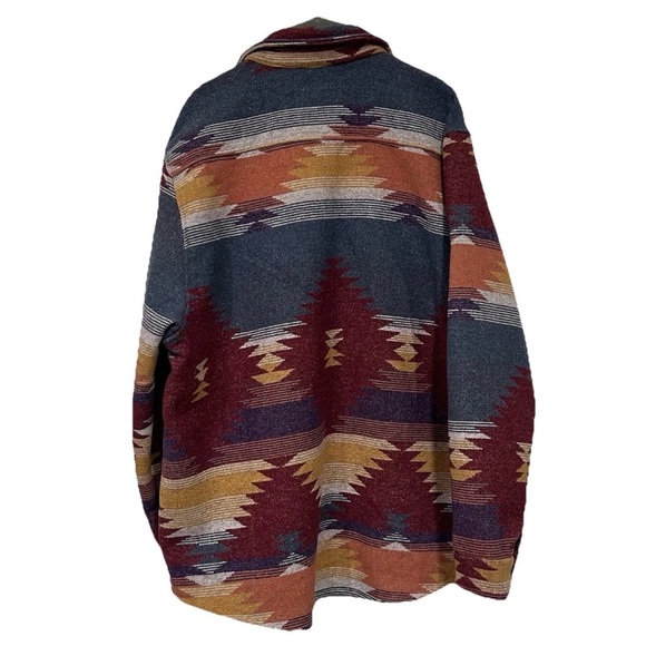 NWT Aztec Native American Colorful Print Shacket Size 2XL - Picture 2 of 12